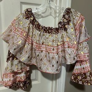 Anthropologie brand crop top, size XL, brand new with tags